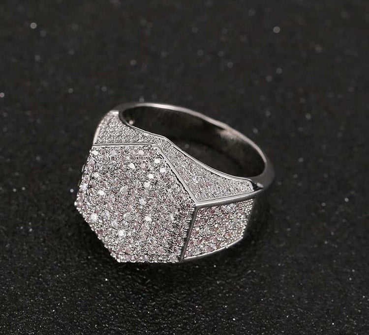 Hexagon Frost Ring