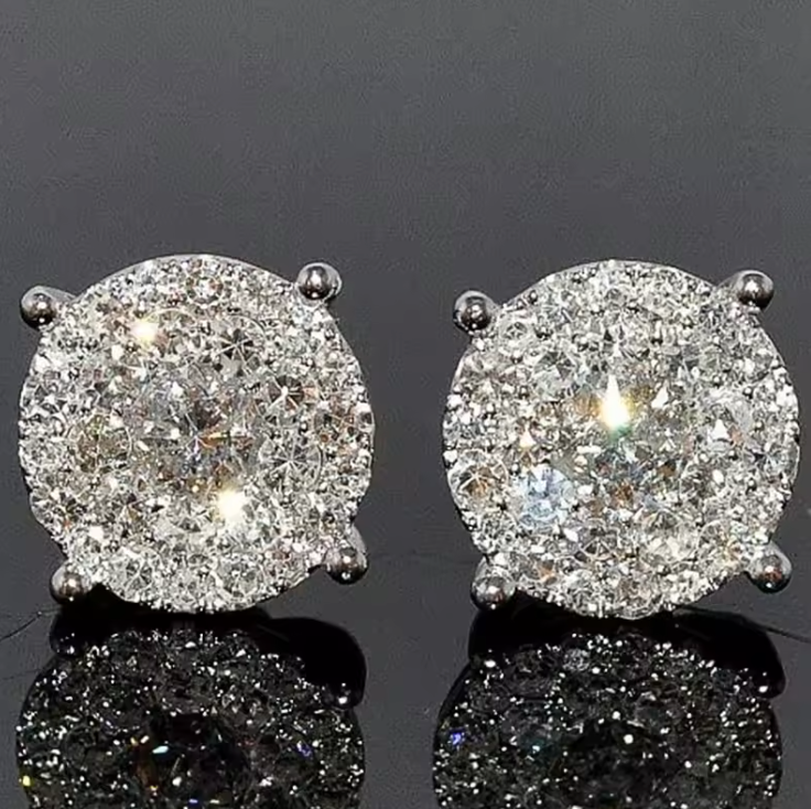 FrostBite Studs – Iced CZ Statement Earrings