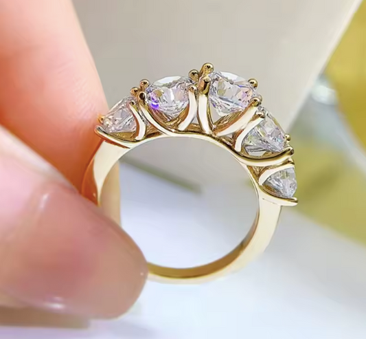 Luna Crown Ring – 5-Stone Lab-Grown Diamond Band