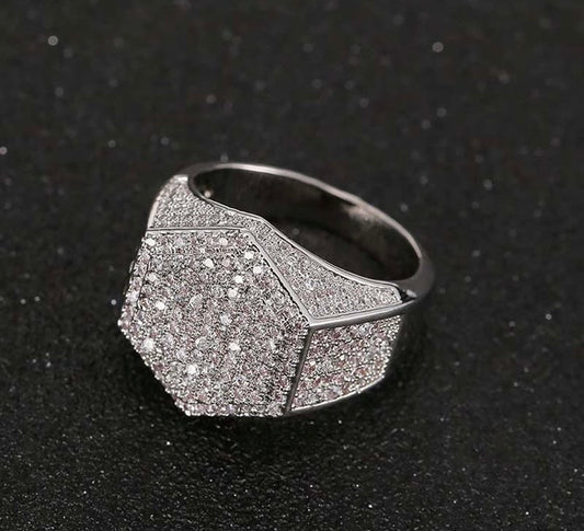 Hexagon Frost Ring