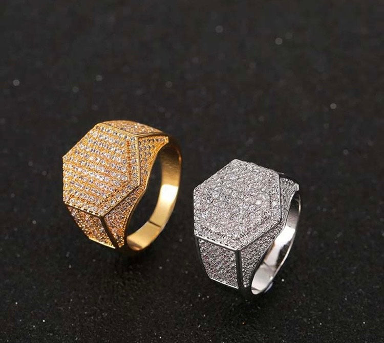 Hexagon Frost Ring